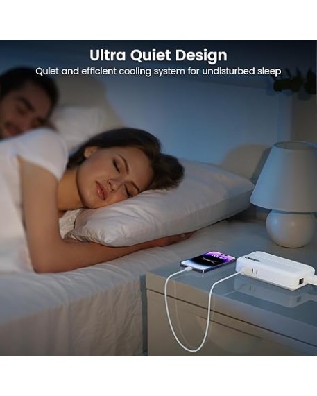 BESTEK 220V to 110V Voltage Converter Universal Travel Adapter for Hair Straightener Curling Iron PD35W 1 USB-A 2 USB-C Port